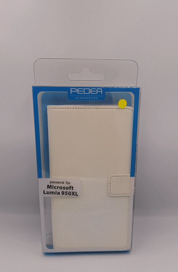 PEDEA Handytasche / Bookstyle Classic für Microsoft Lumia 950 XL weiß
