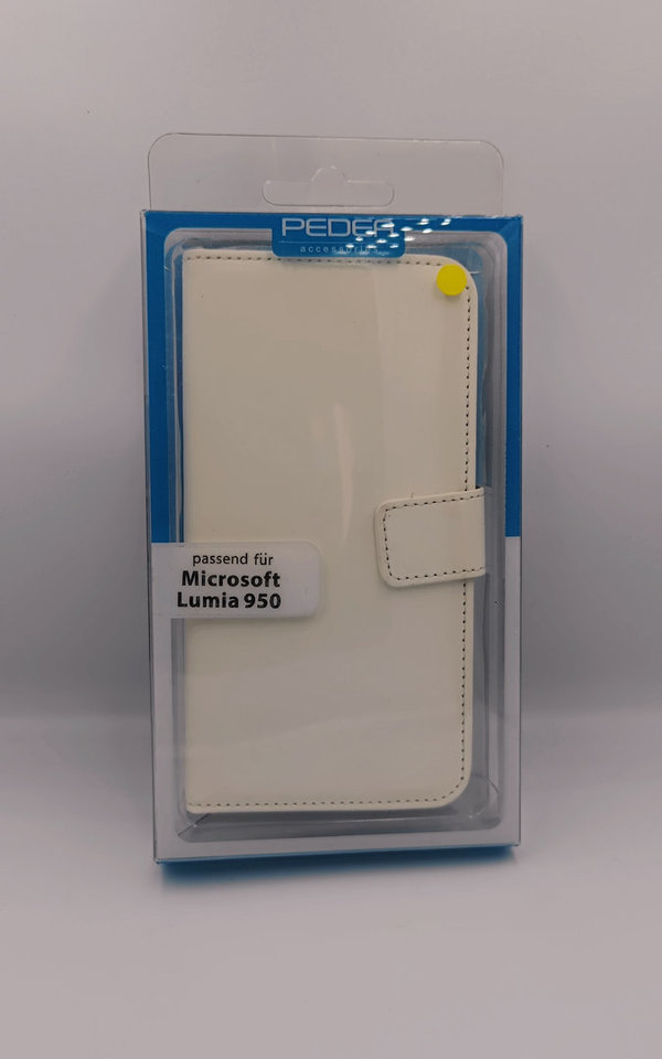 PEDEA Handytasche / Bookstyle Classic für Microsoft Lumia 950 weiß