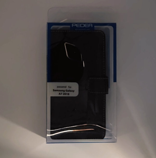 PEDEA Bookstyle Classic für Samsung Galaxy A7 2018, schwarz