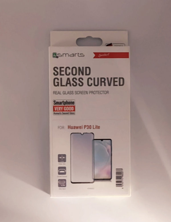 4smarts Second Glass Curved 3D für Huawei P30 Lite, schwarz