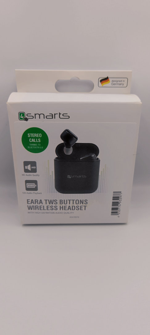 4smarts True Wireless Stereo Headset Eara TWS Buttons, schwarz