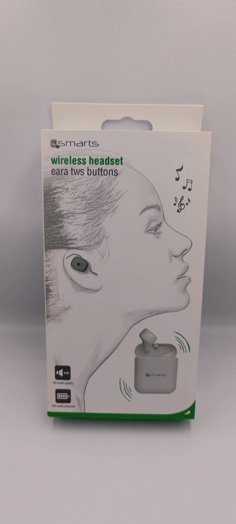 4smarts True Wireless Stereo Headset Eara TWS Buttons, weiß