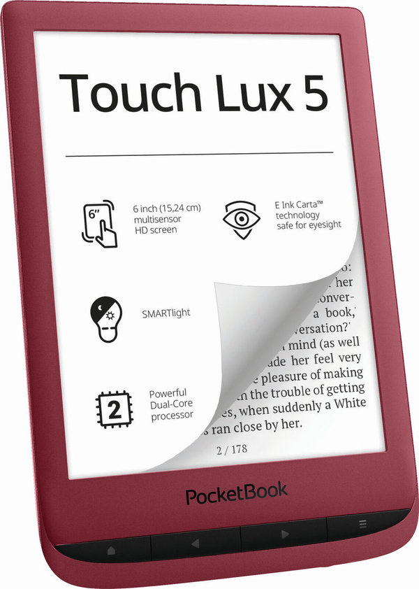 PocketBook Touch Lux 5 RubyRed (SmartPackaging)