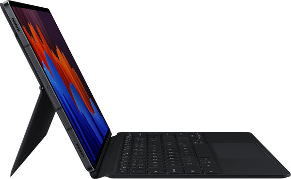 Samsung QWERTZ Keyboard Cover EF-DT970 für Galaxy Tab S7+/S8+, Black